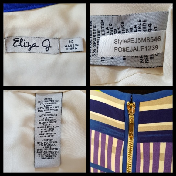 Eliza J Print Geometic A-Line Shift Dress Sz… - Picture 5 of 8